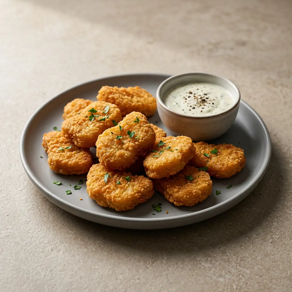 Photo de Nuggets de poulet surgelés à l'air fryer préparé à l'air fryer