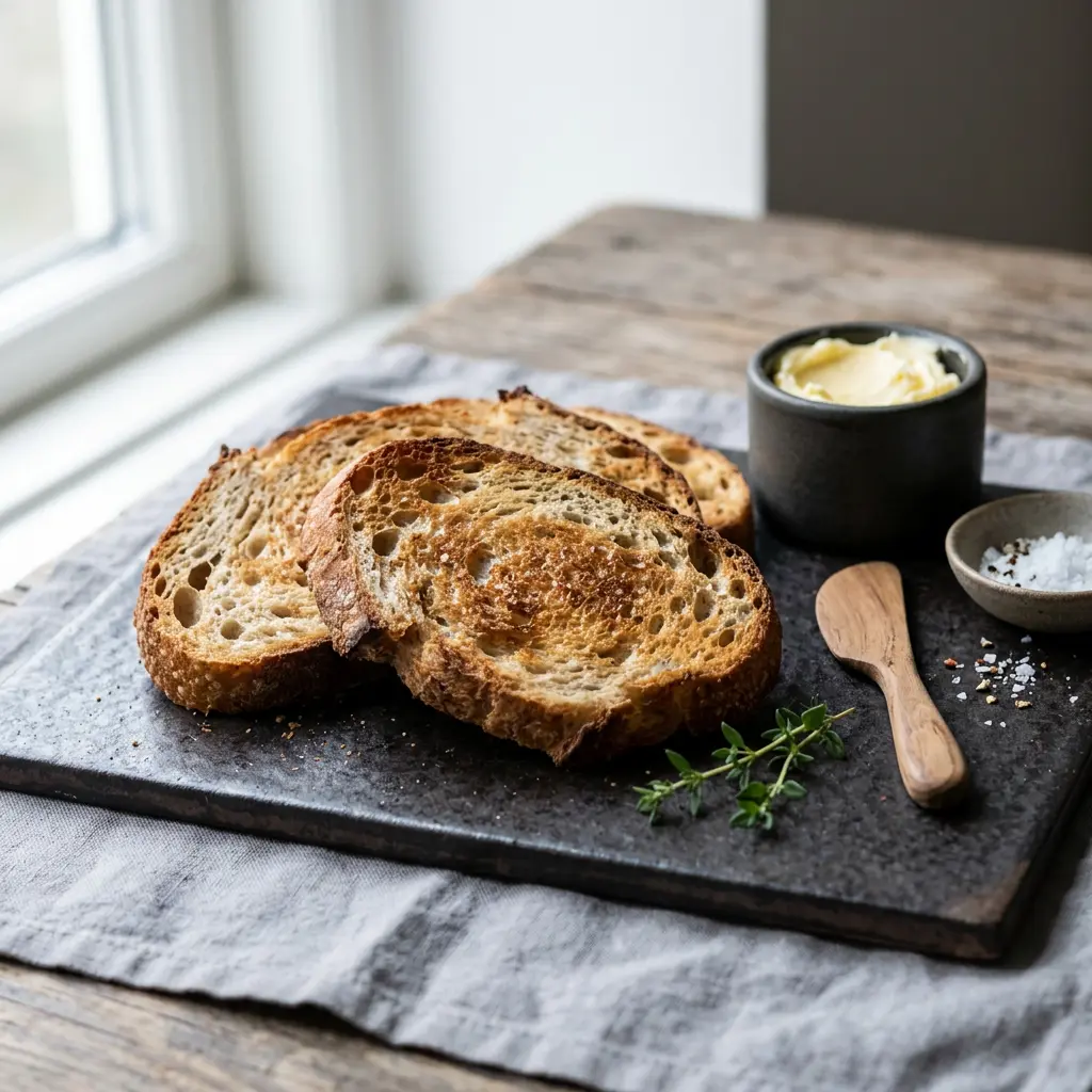 Photo de Pain grillé à l'air fryer préparé à l'air fryer