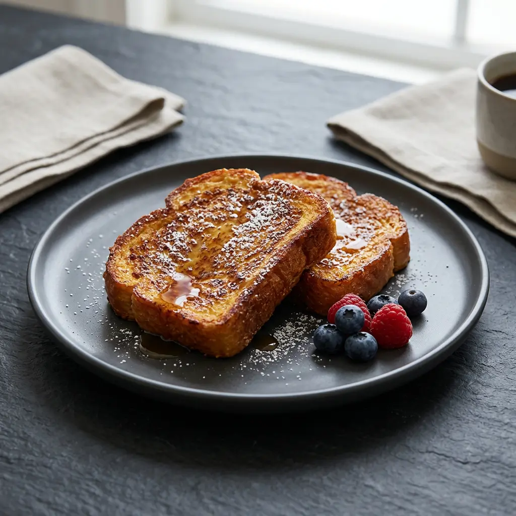 Photo de Pain perdu à l'air fryer préparé à l'air fryer