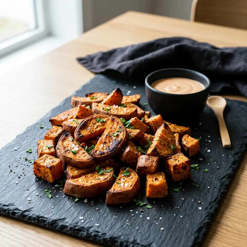 Photo de Patates douces à l'air fryer préparé à l'air fryer