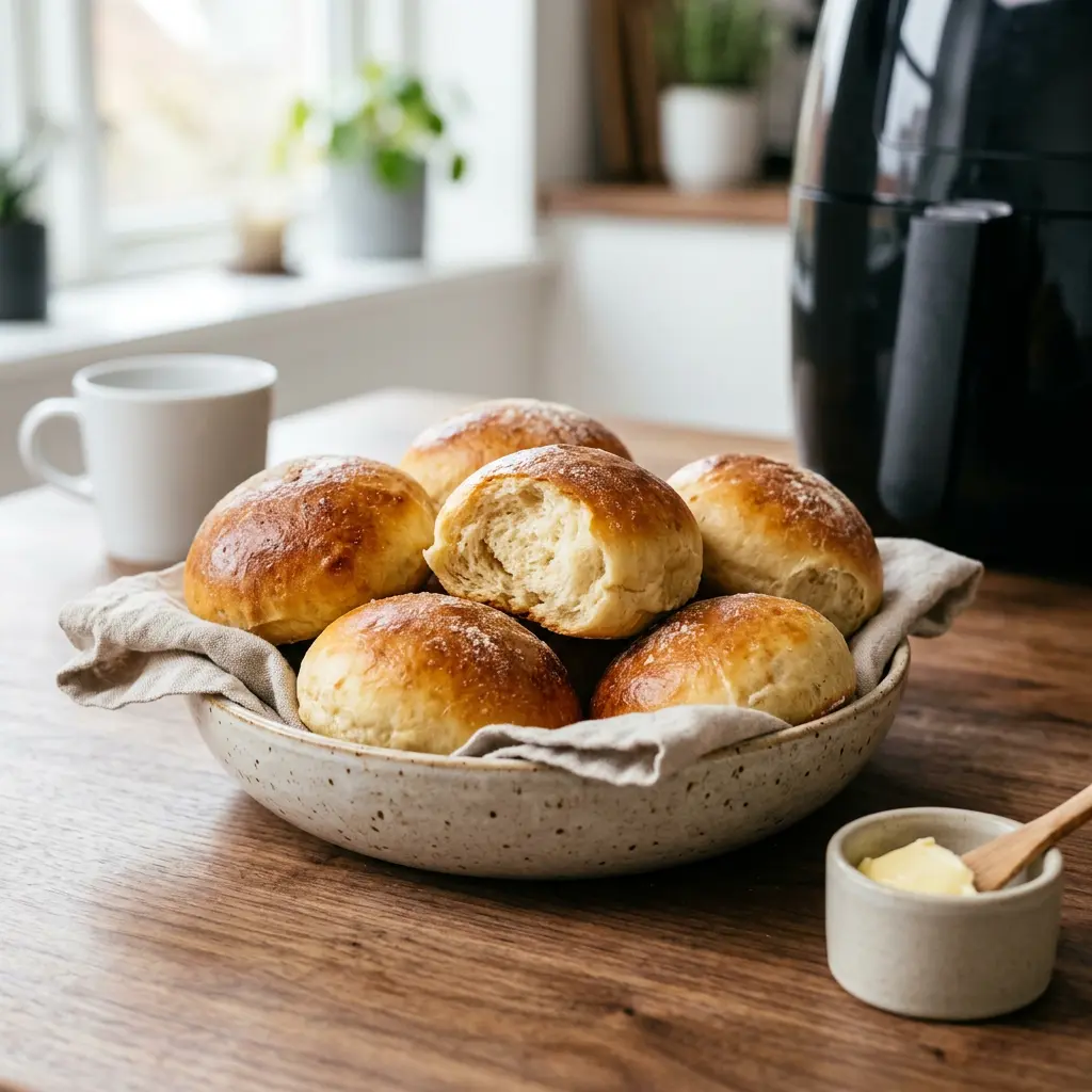 Photo de Petits pains à l'air fryer préparé à l'air fryer