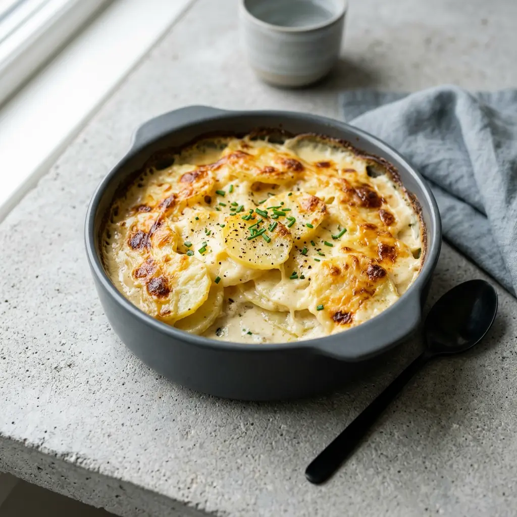 Photo de Pommes de terre à la crème à l'air fryer préparé à l'air fryer