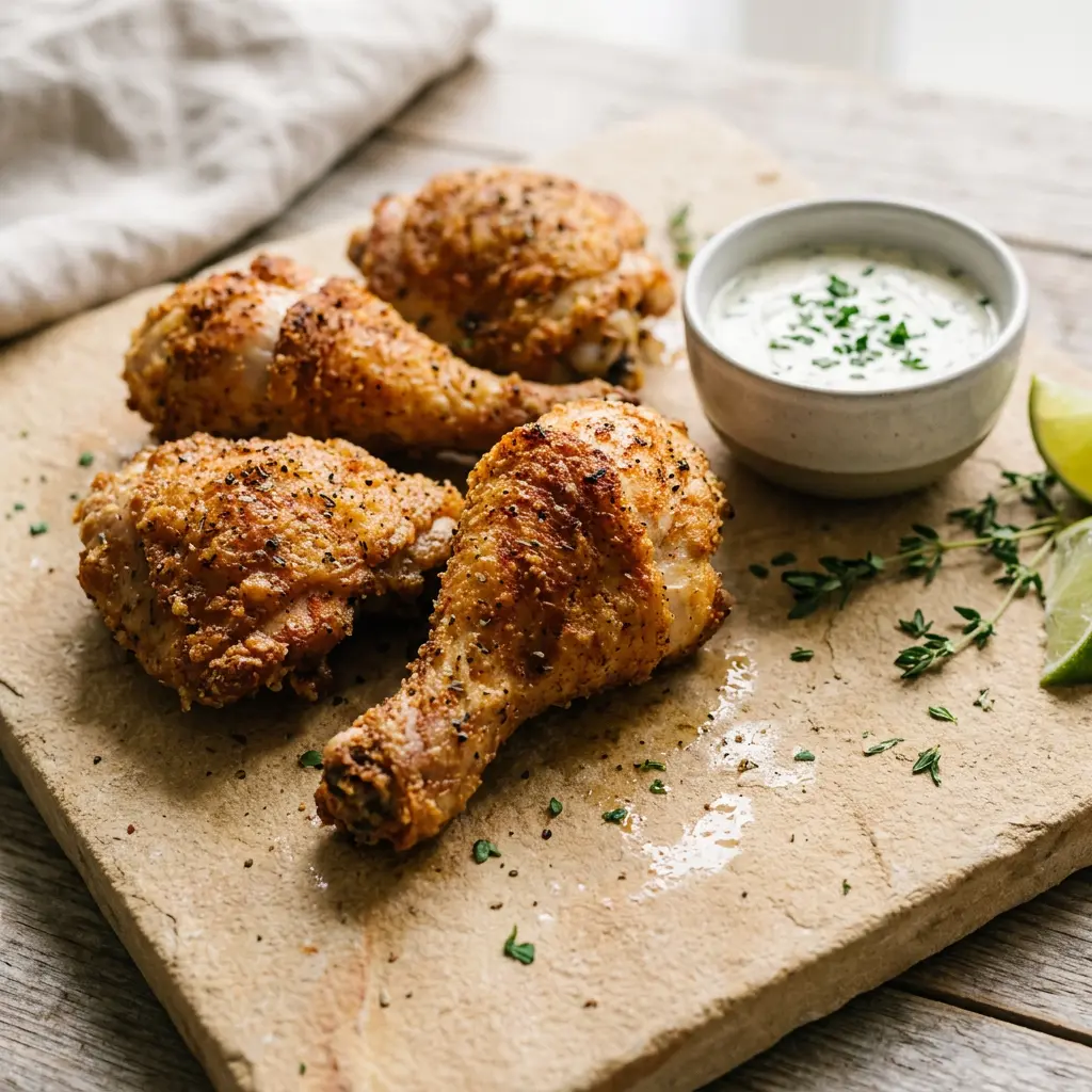 Photo de Poulet croustillant à l'air fryer préparé à l'air fryer