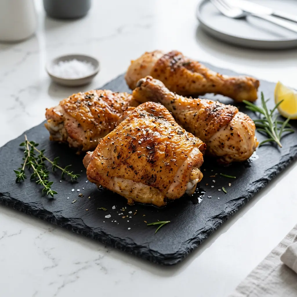 Photo de Poulet surgelé à l'air fryer préparé à l'air fryer