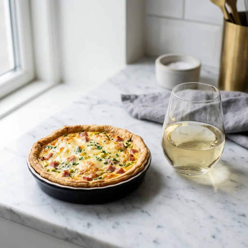 Photo de Quiche au jambon à l'air fryer préparé à l'air fryer