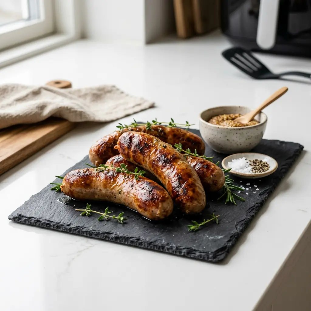 Photo de Saucisse danoise de Noël à l'air fryer préparé à l'air fryer