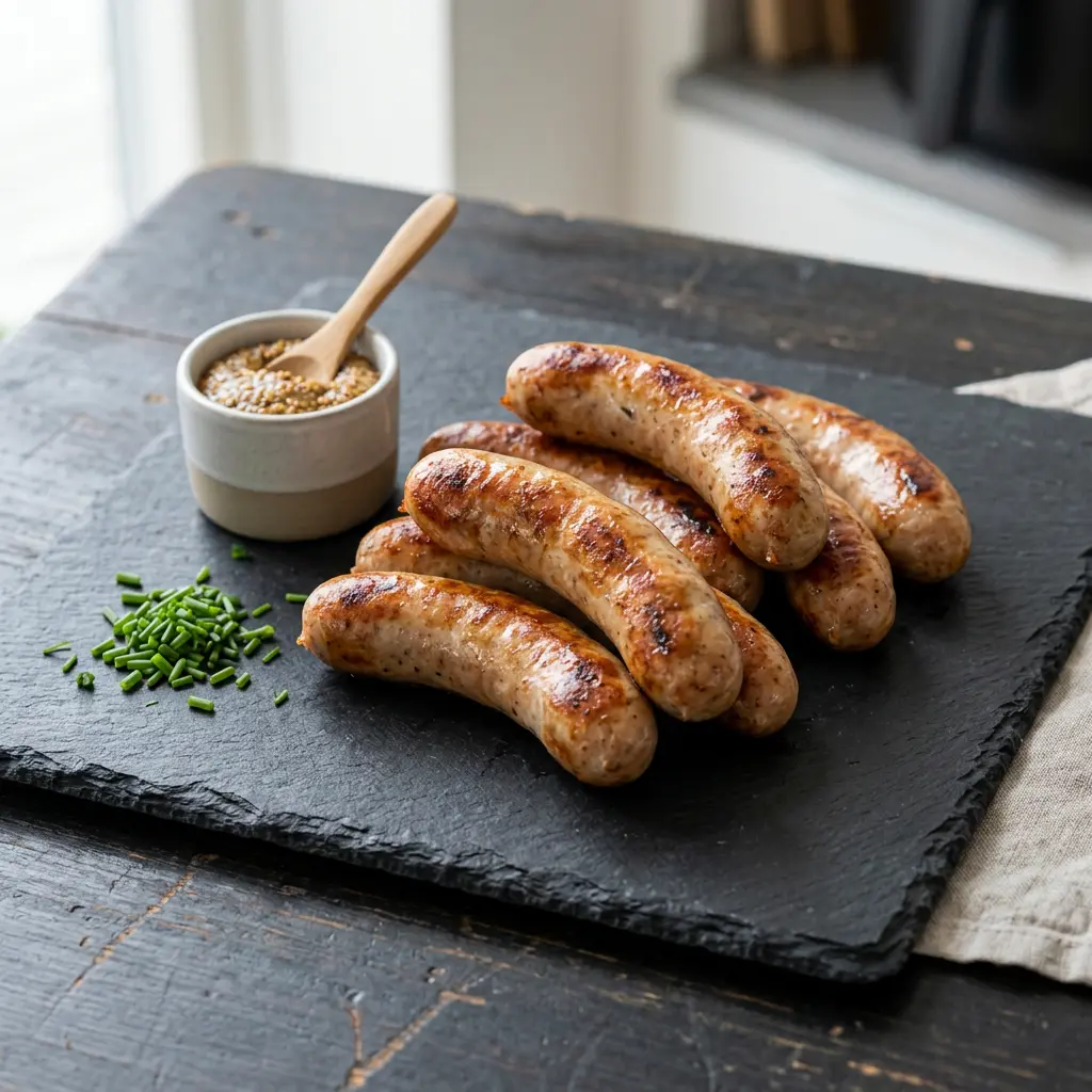 Photo de Saucisses à griller à l'air fryer préparé à l'air fryer