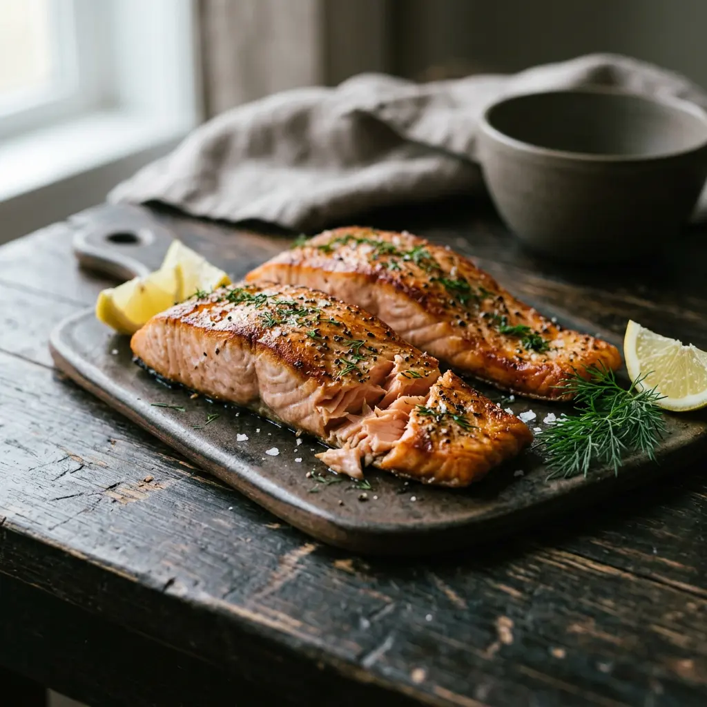 Photo de Saumon à l'air fryer préparé à l'air fryer
