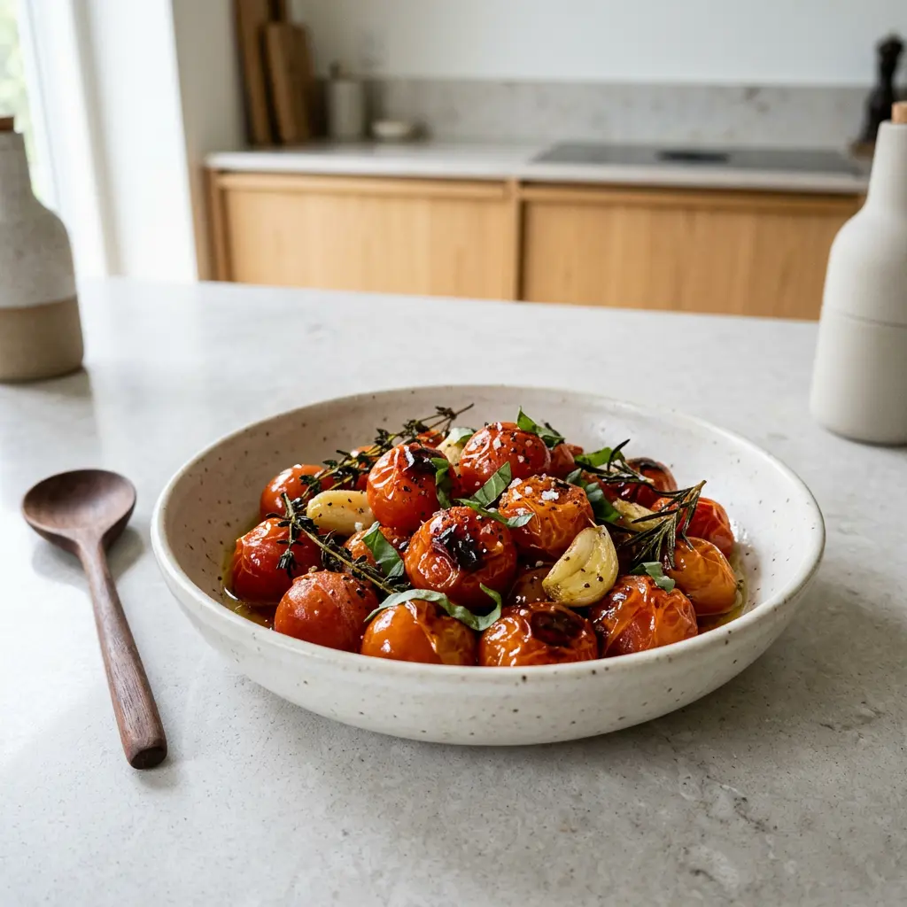 Photo de Tomates cerises à l'air fryer préparé à l'air fryer
