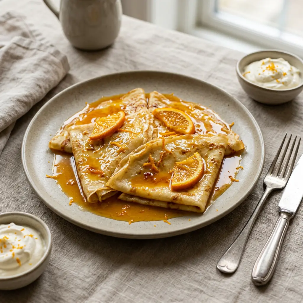 Photo de Crêpes Suzette prêt à servir