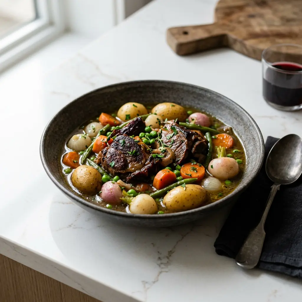 Photo de Navarin d'agneau prêt à servir