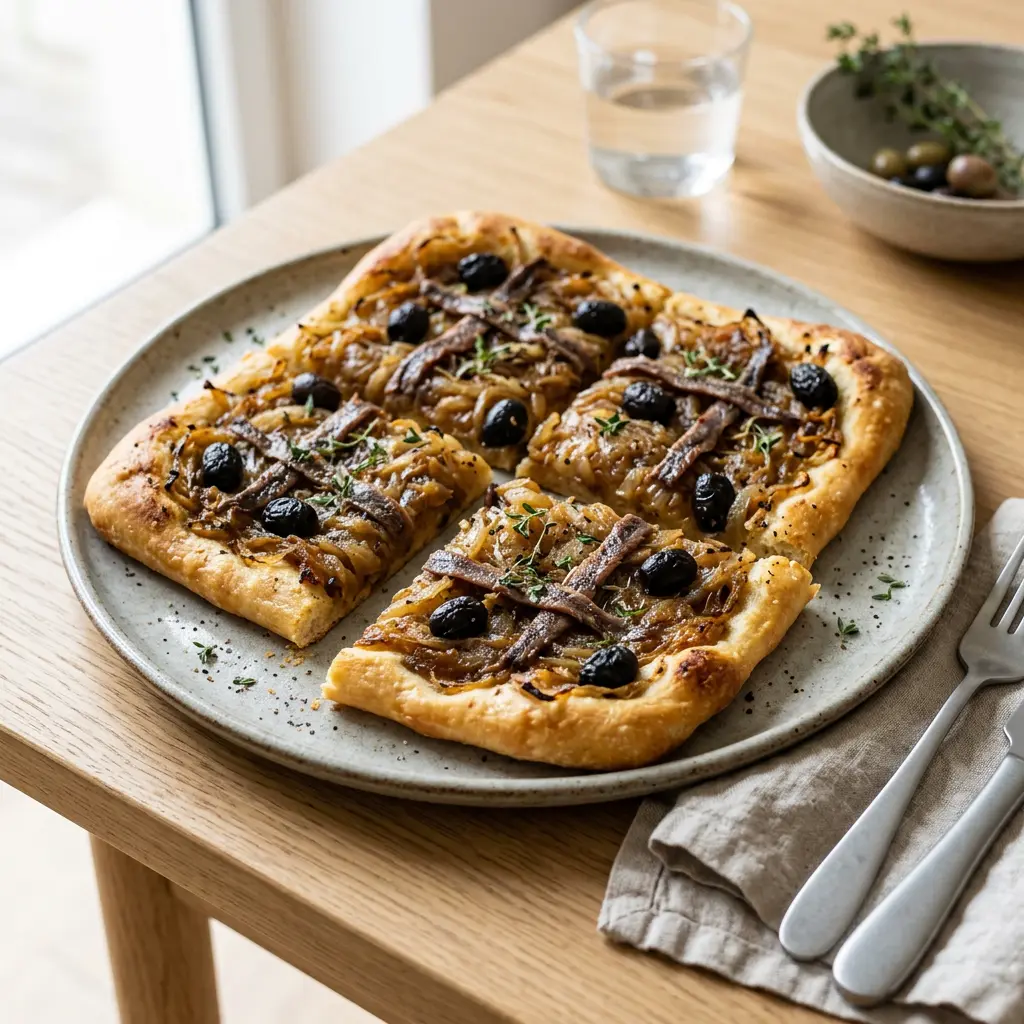 Photo de Pissaladière prêt à servir